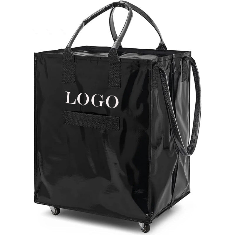 Store Carts And Supermarket Shopping Bags