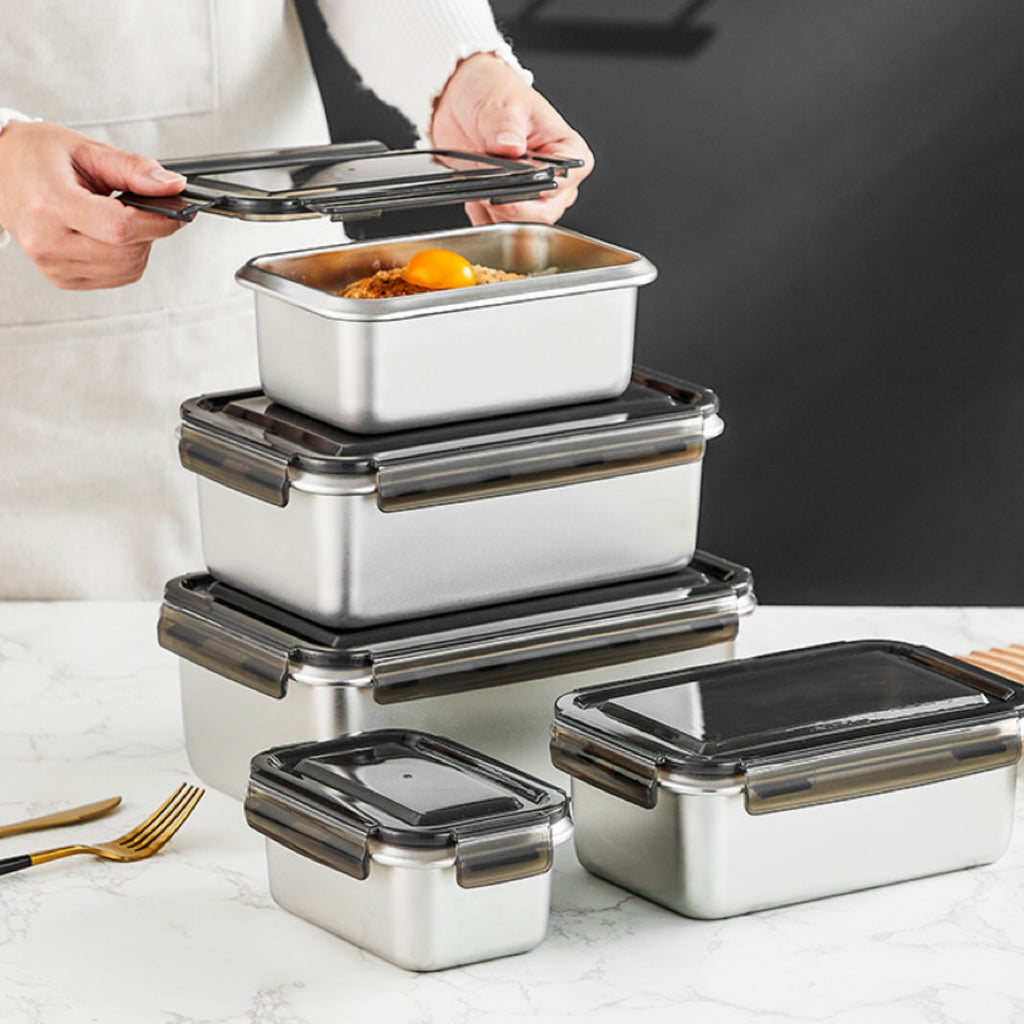 47 Oz 316 Rectangular Stainless Steel Food Storage Container