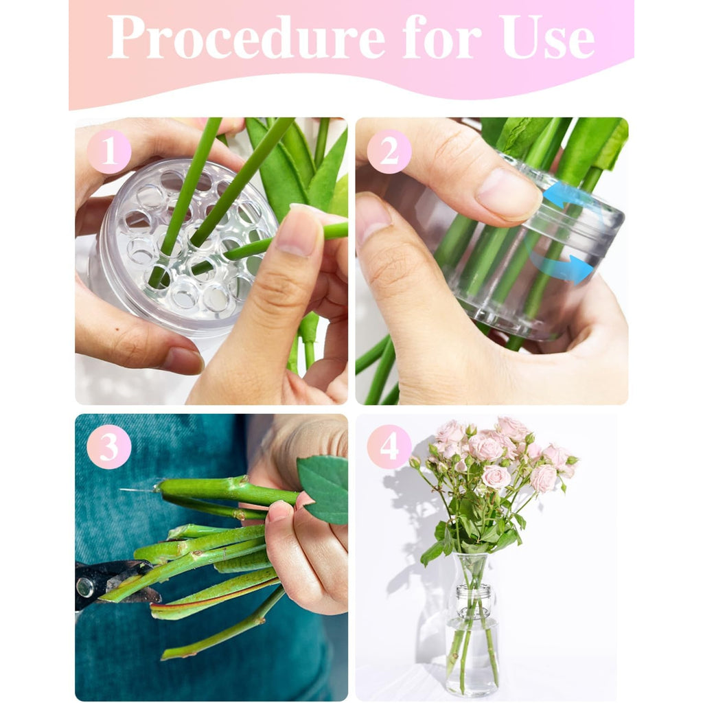 Clear Spiral Ikebana Stem Holder