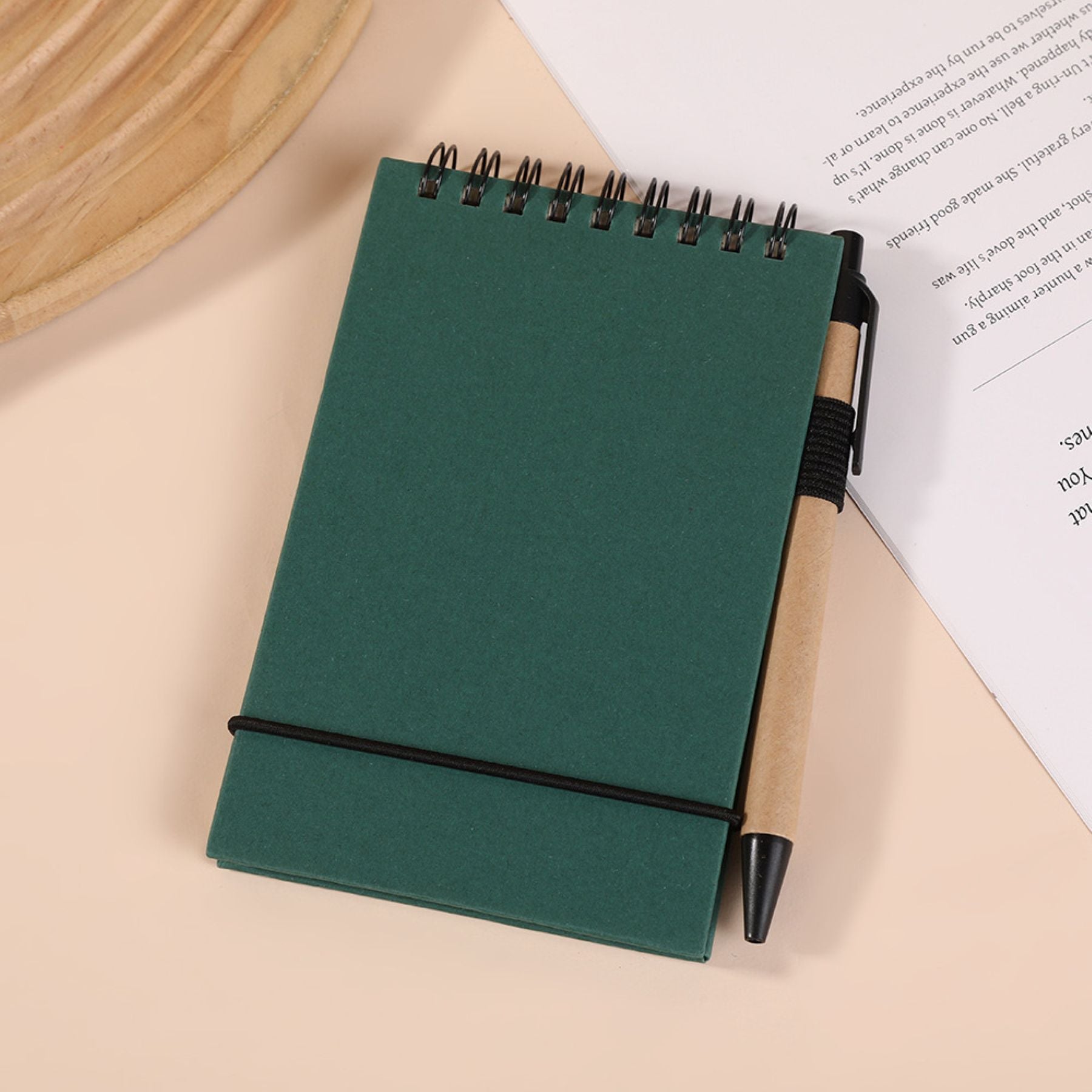 Solid-color Pocket Notepad (Including One Pen)