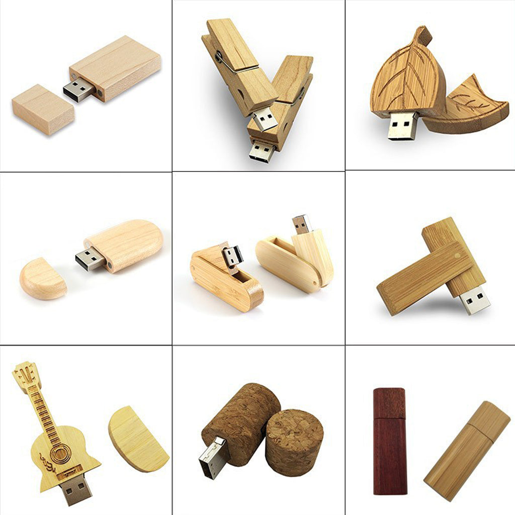 Rotating Wooden USB Drive