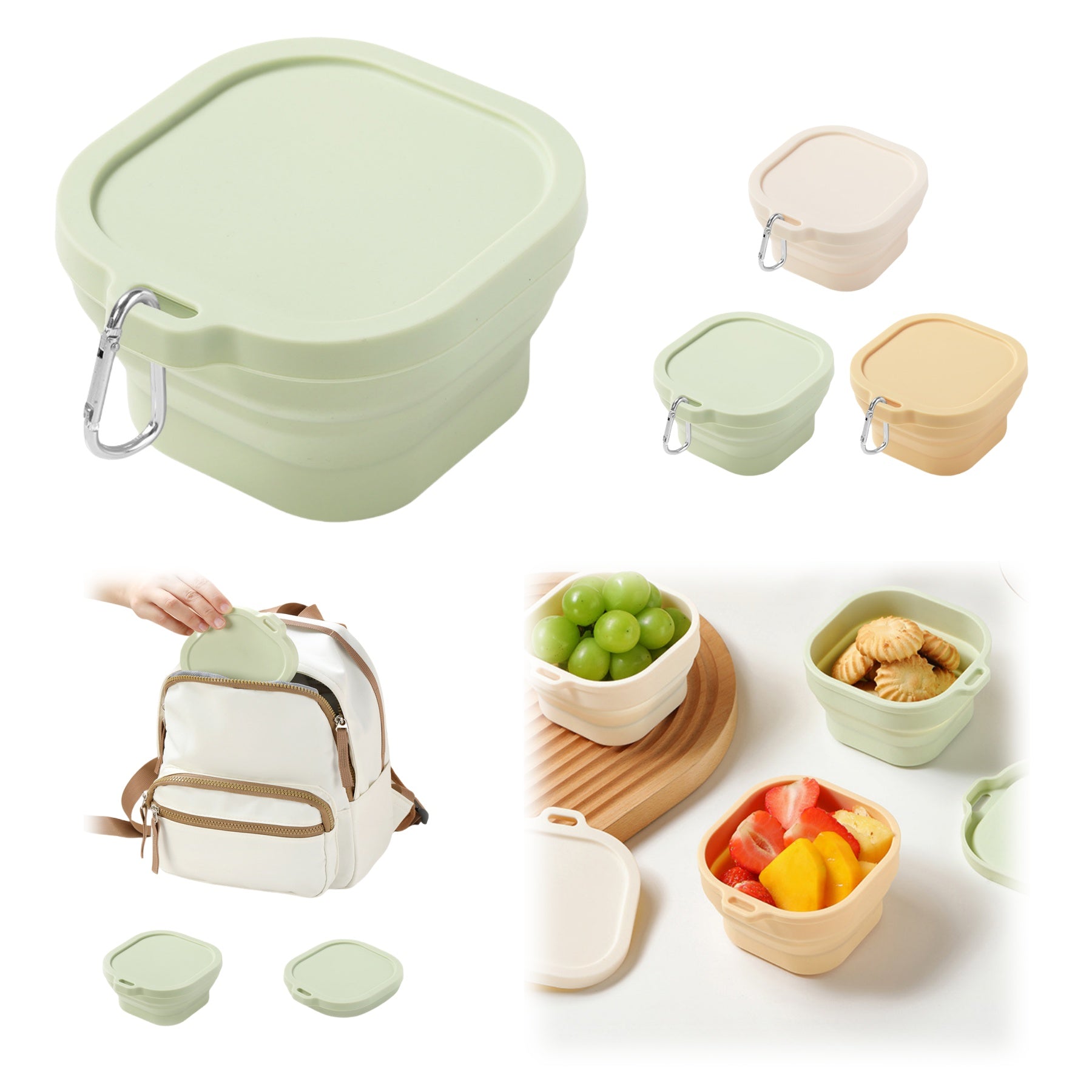 Food-Grade Silicone Foldable Bowl