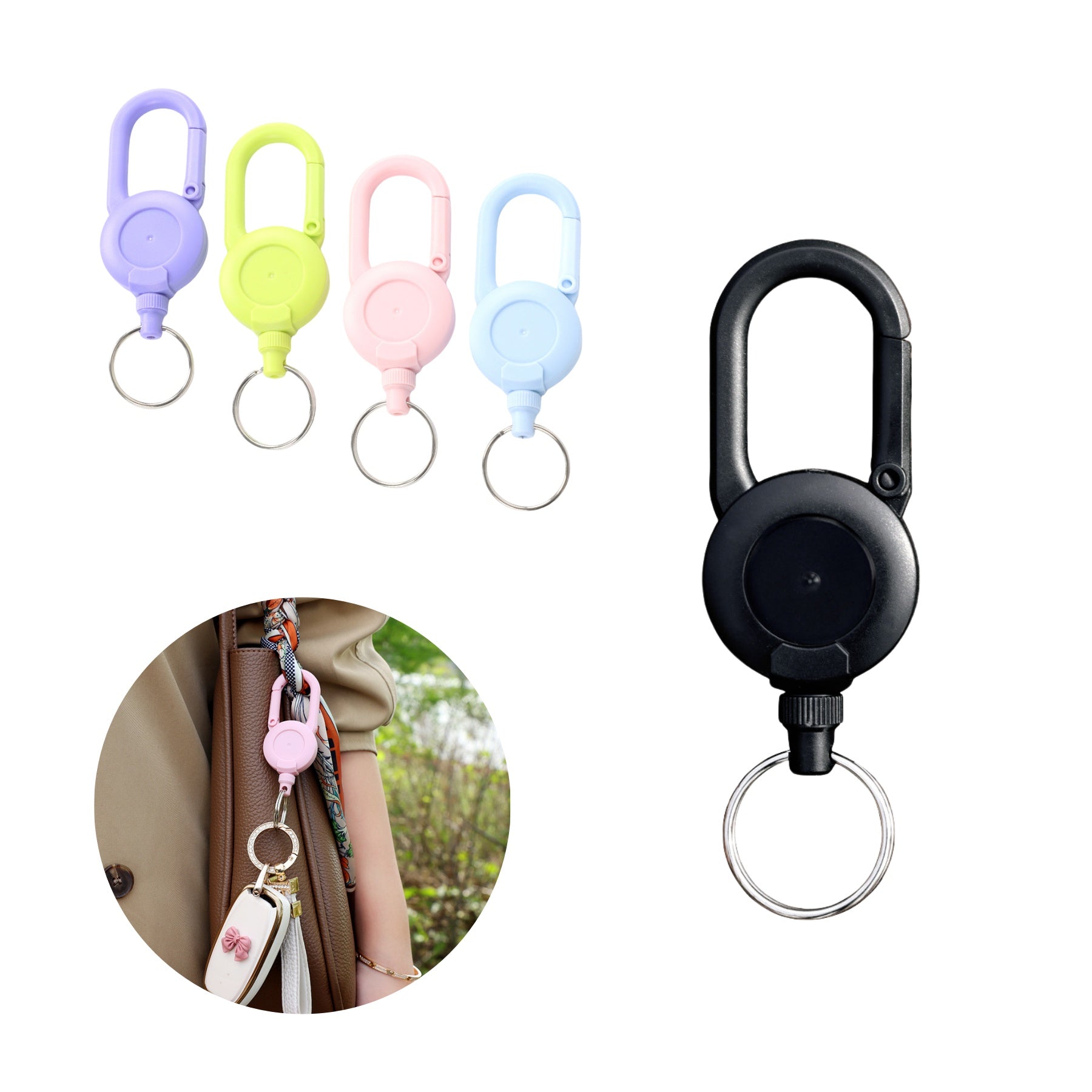 High-resilience Pull Rope Keychain