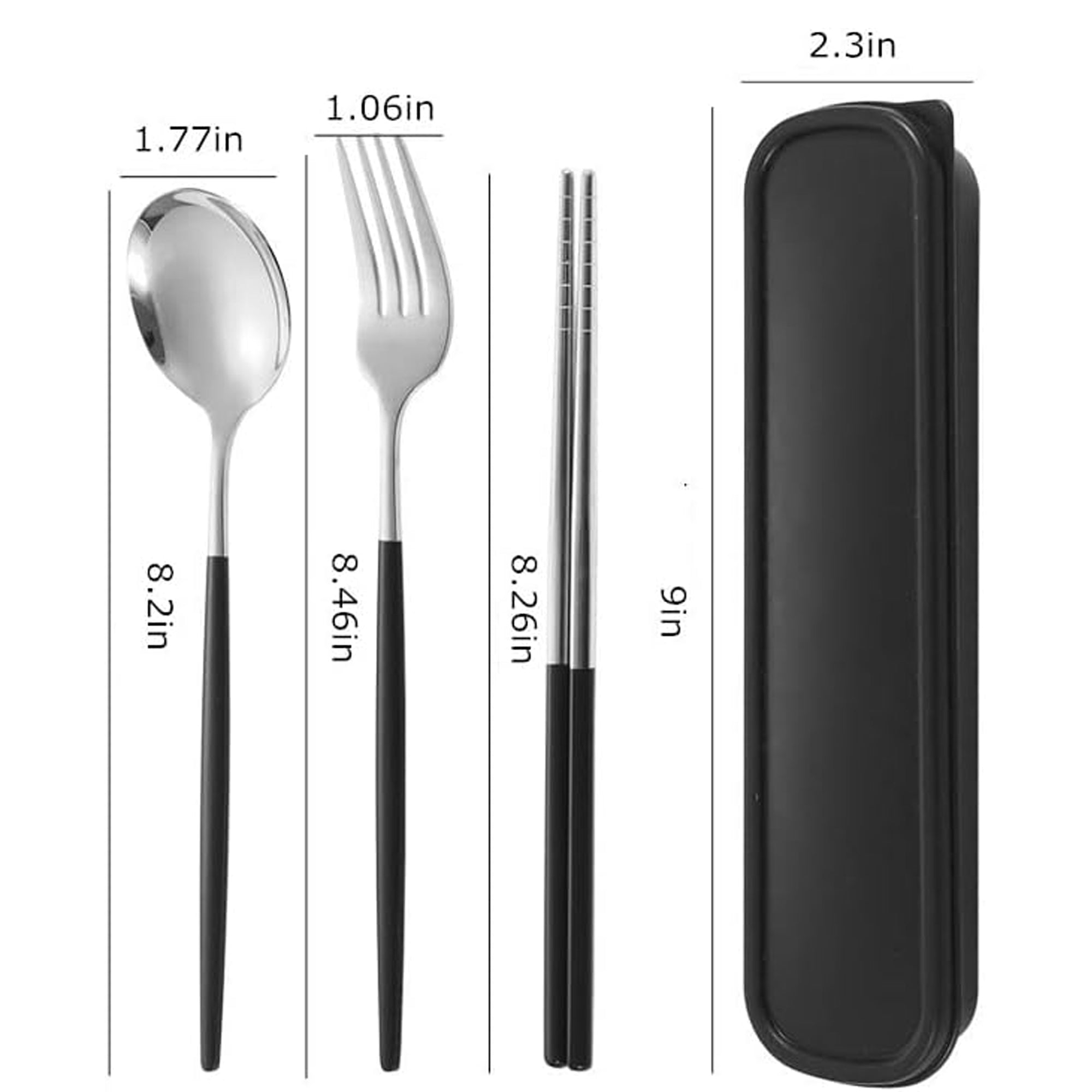 Stainless Steel 4pcs Cutlery Set/Travel Utensils
