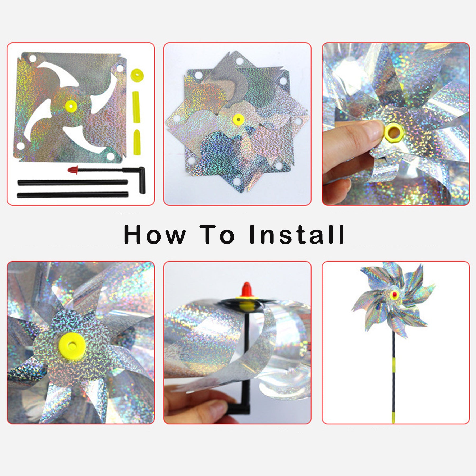 Colorful Windmill For Repel Birds