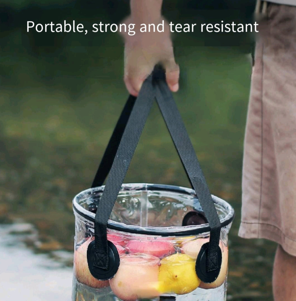Transparent Round Folding Bucket