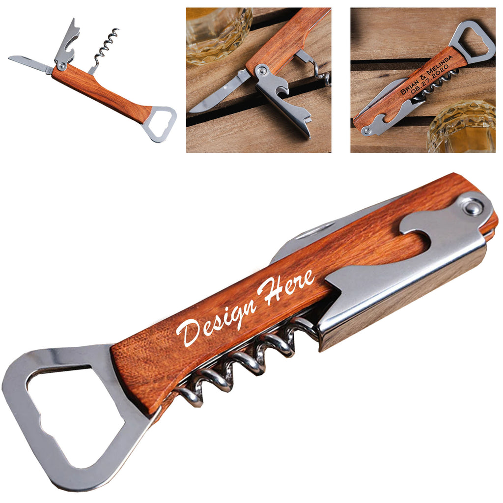 Carved Wooden Beer Bottle Opener
