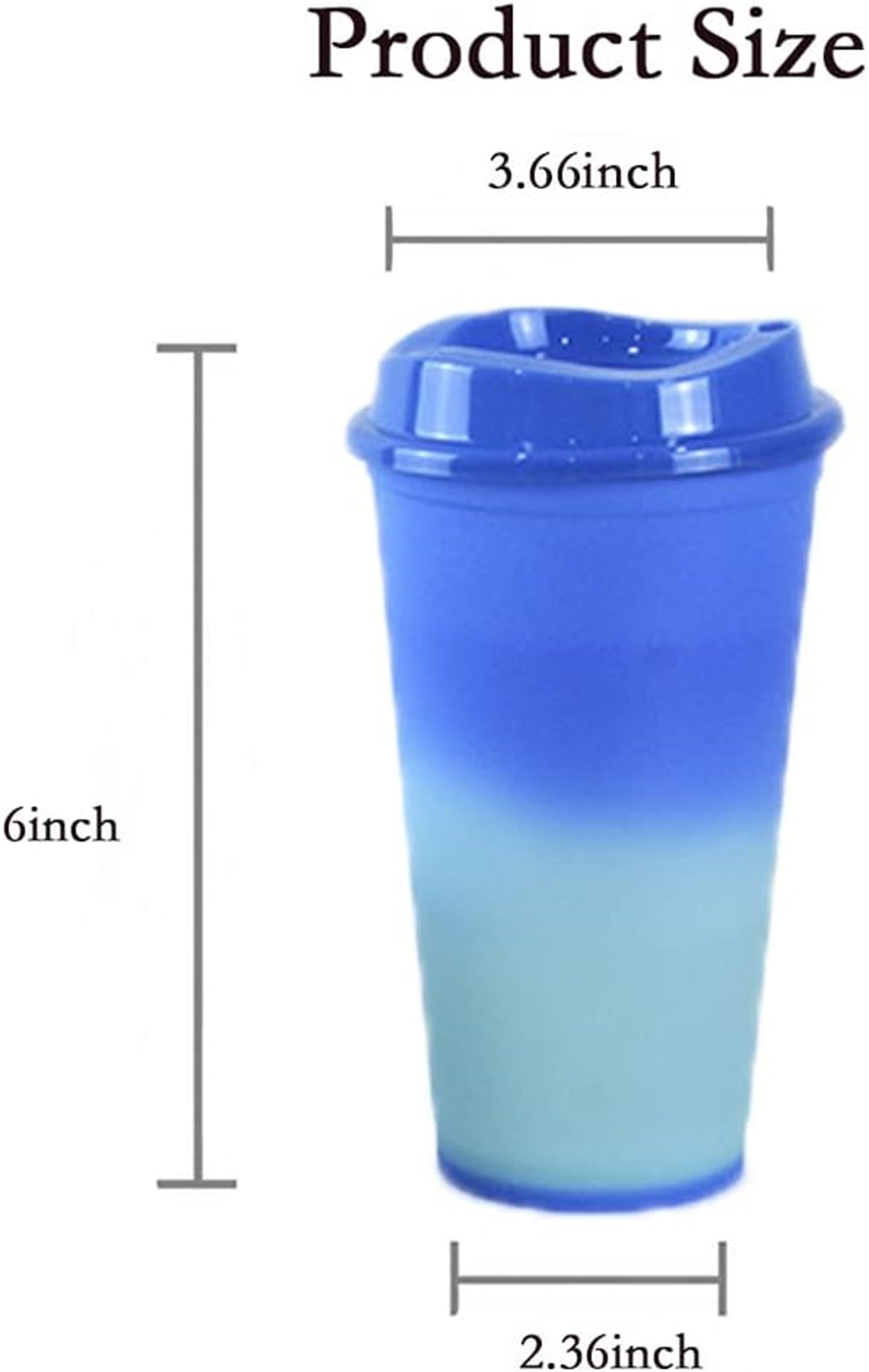 16Oz Pp Plastic Full Color Thermochromic Cup With Lid