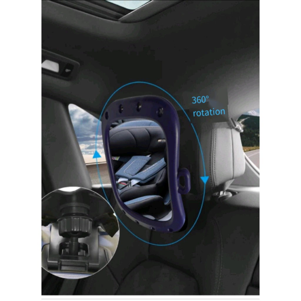 360° Rotatable Wide - Angle Baby Car Seat Observation Mirror