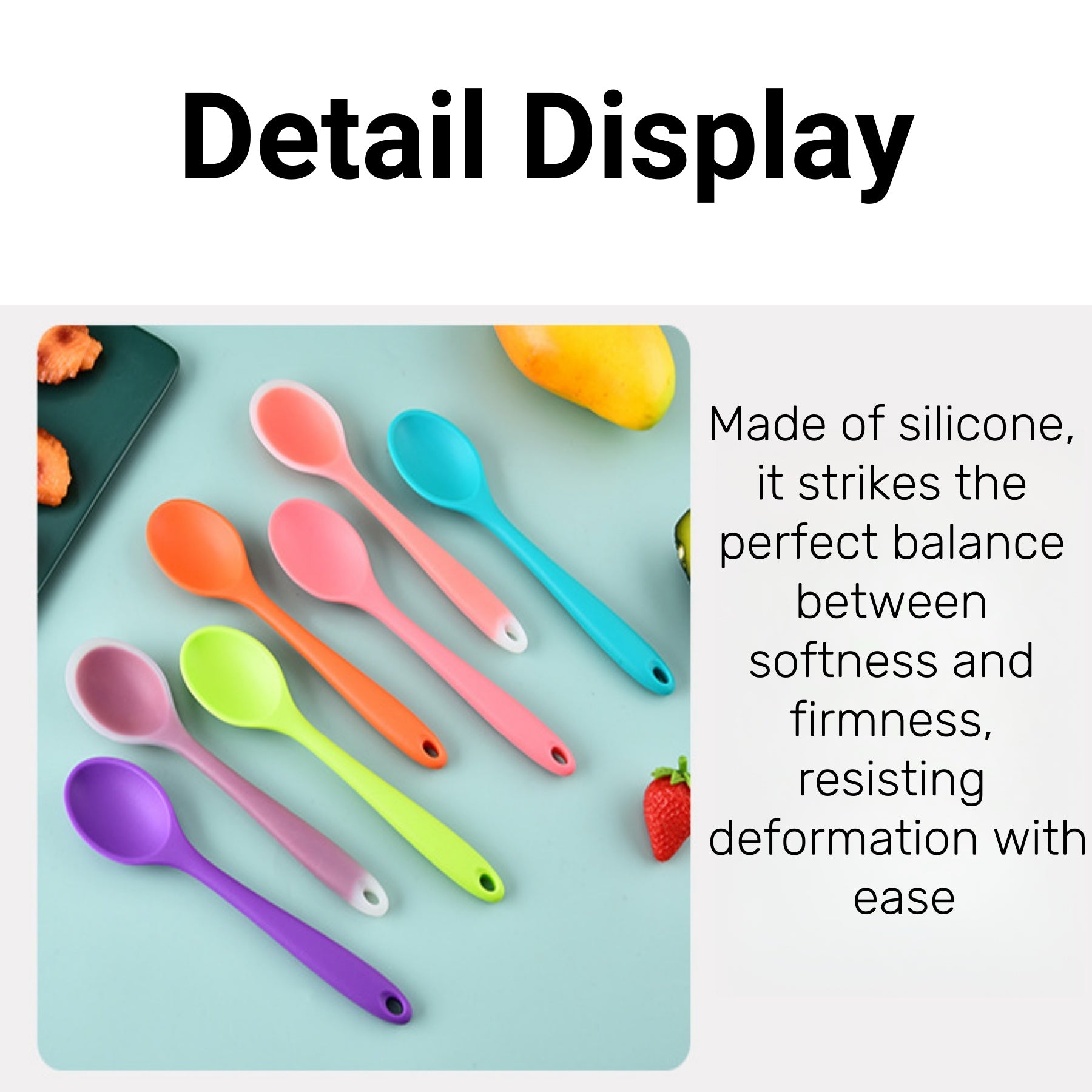 Heat-resistant Silicone Stirring Spoon
