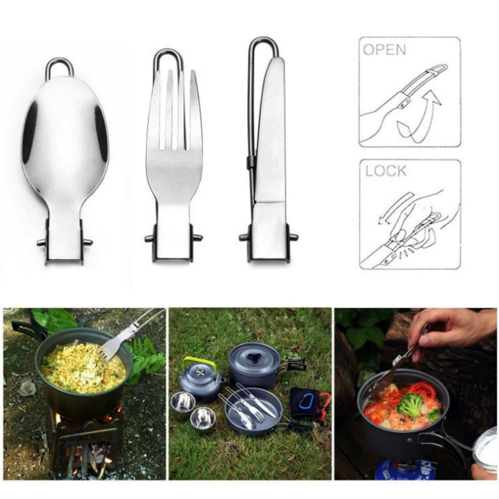 Camping Portable Folding Spoon Fork