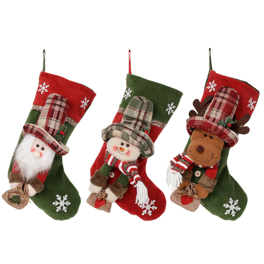 Three Styles of Christmas Socks Muppets Hanging Decorations