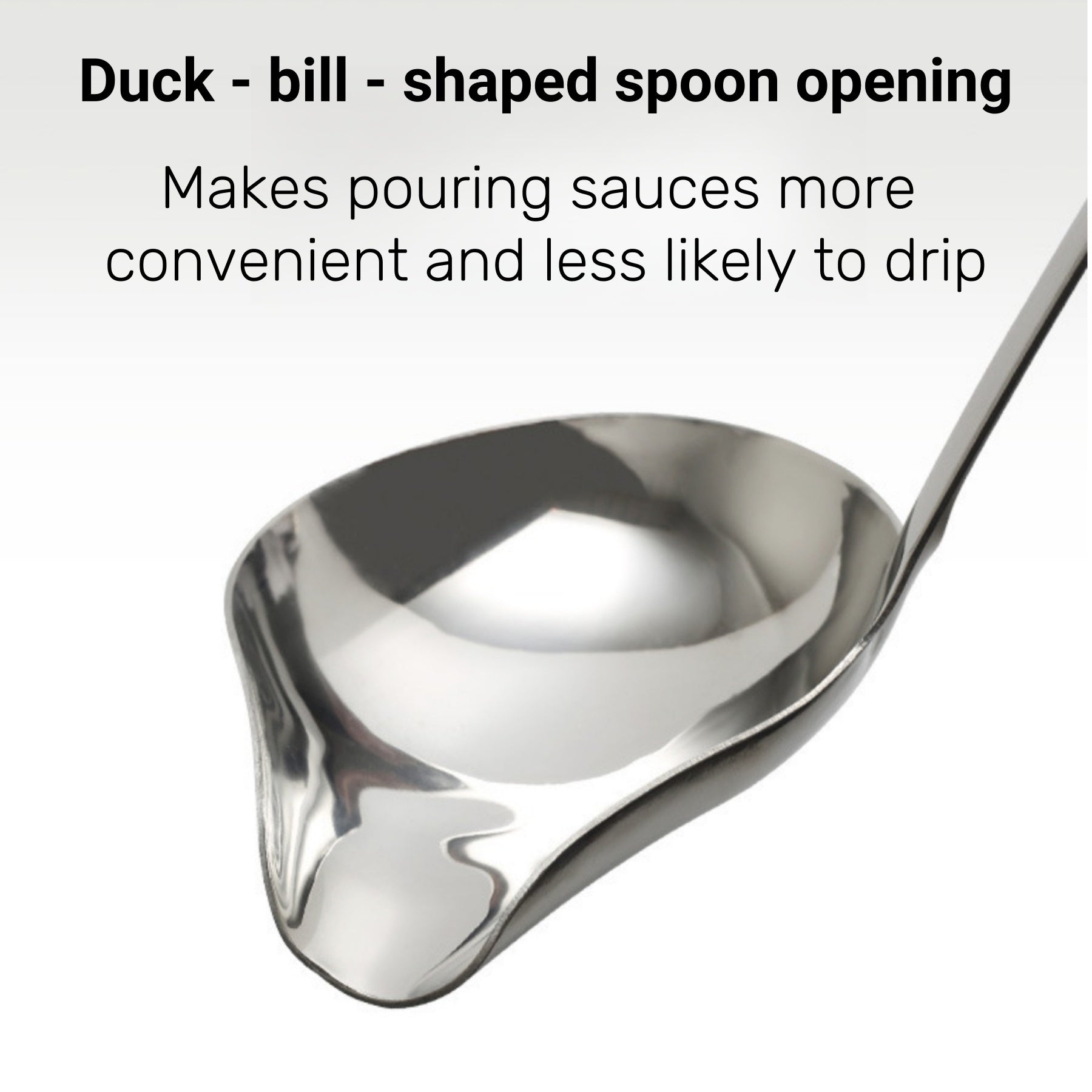 Stainless Steel Duck - Billed Sauce - Pouring Spoon