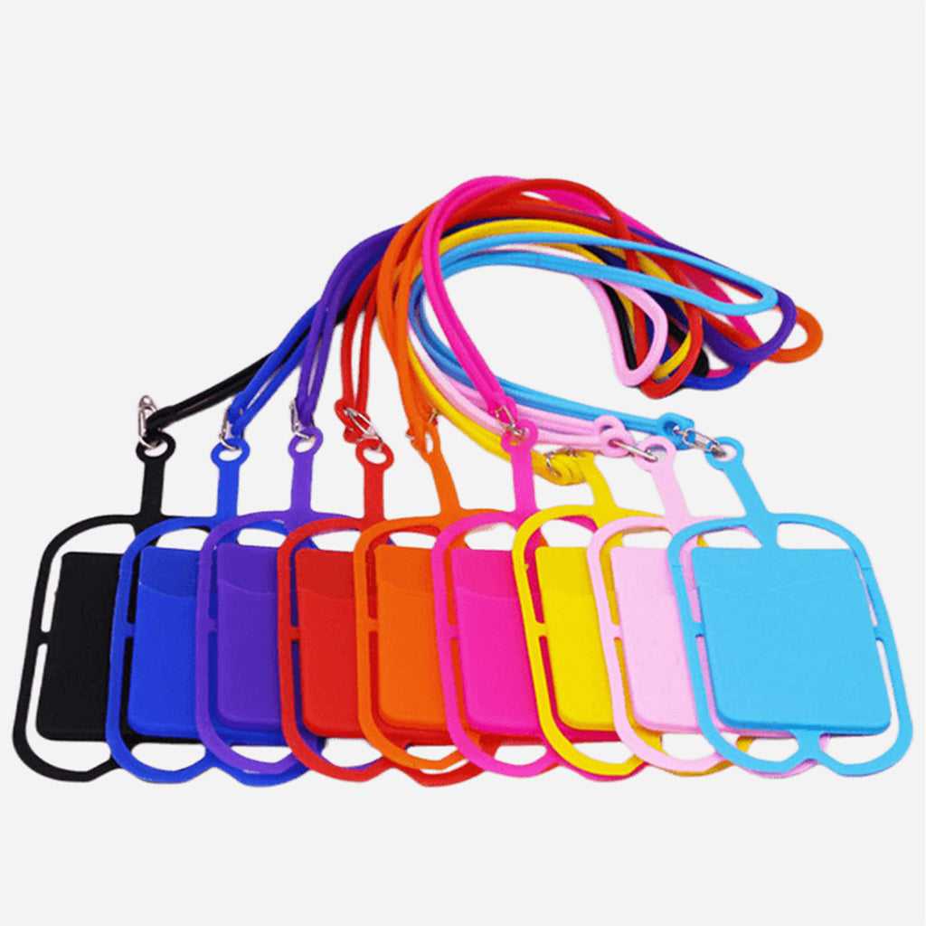 Silicone Lanyard With Phone Holder & Wallet