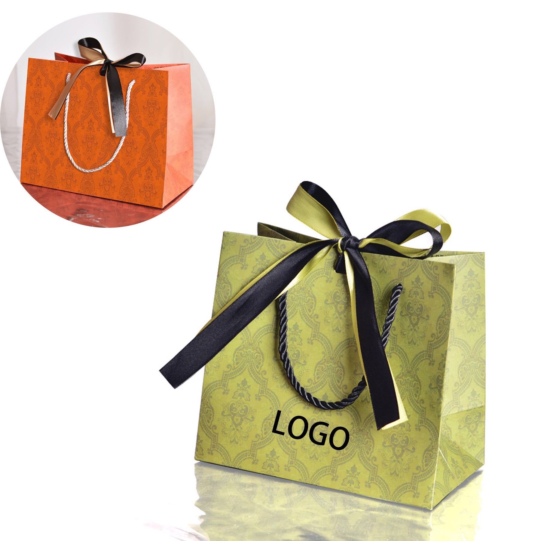 Bags With Bow Ribbons For Gift Wrapping