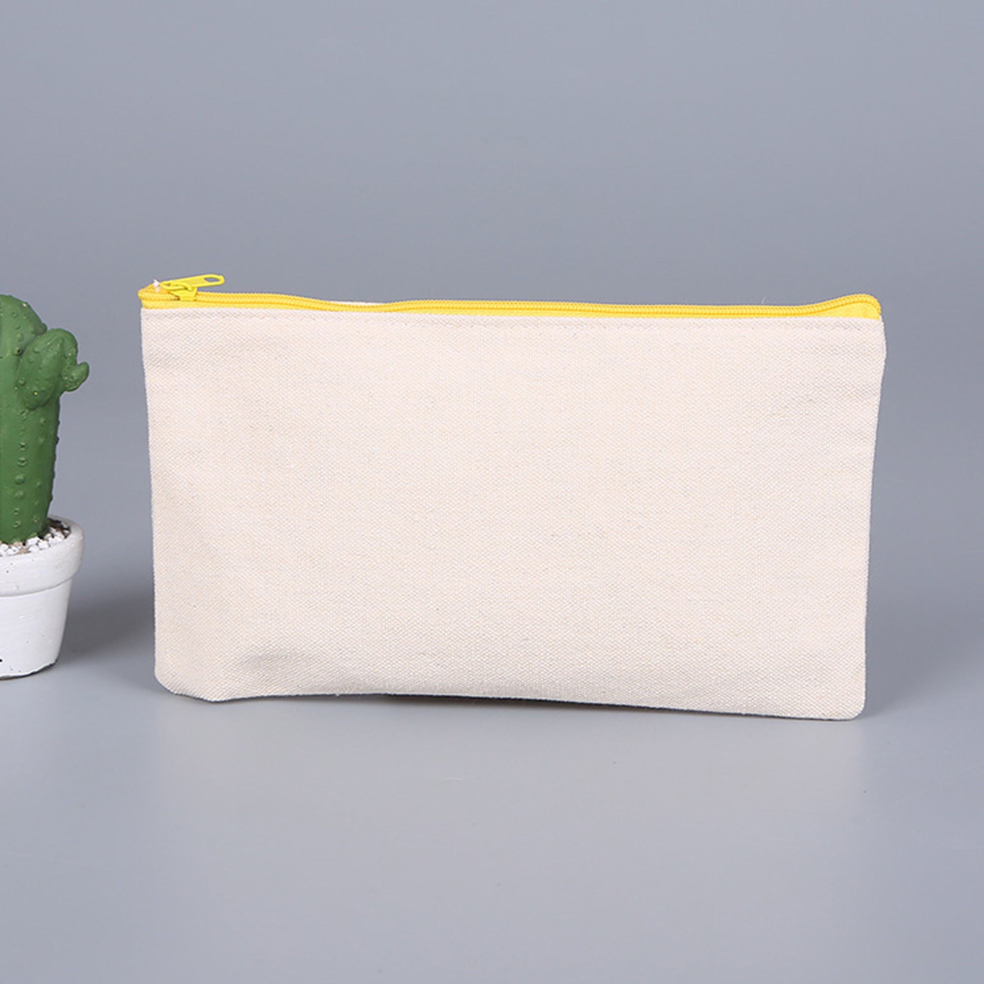 Blank Zipper Canvas Pouch