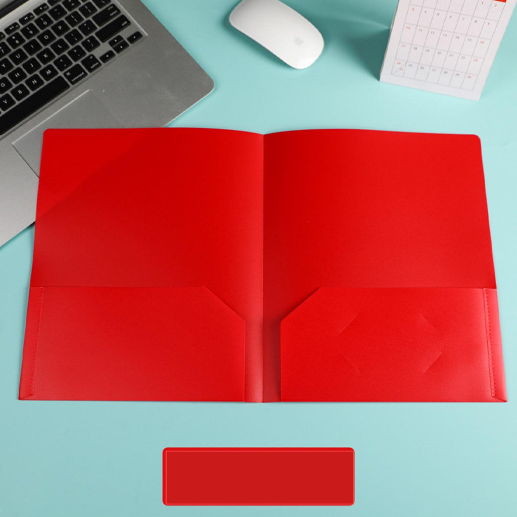 Color Pp Office Study Storage Double Slip Pocket Folders