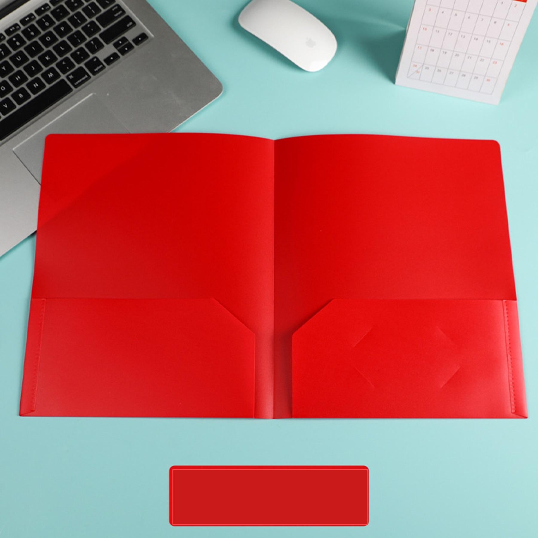 Color Pp Office Study Storage Double Slip Pocket Folders