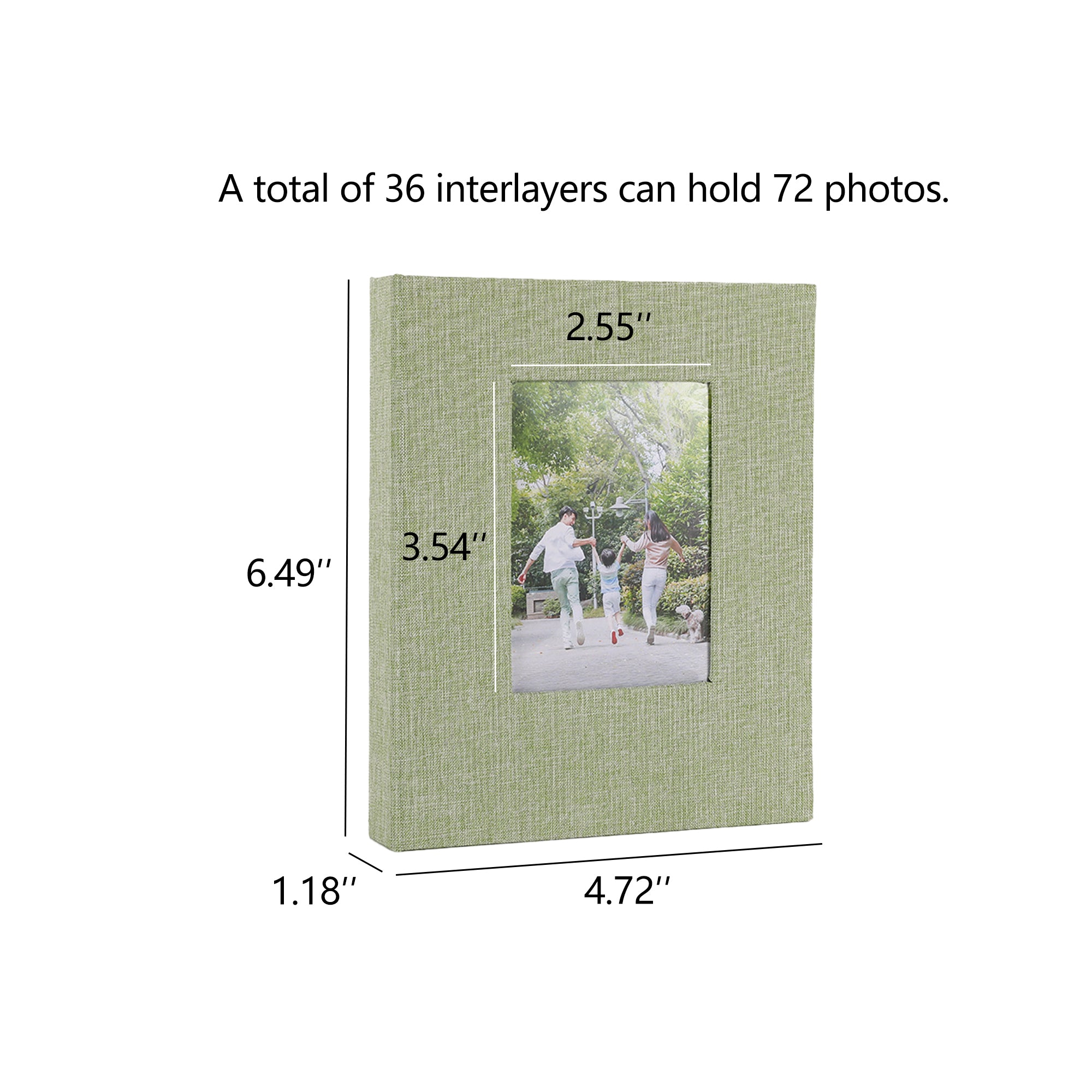 Fabric Linen Hardcover Photo Album 4x6 Inch Window Scrapbook