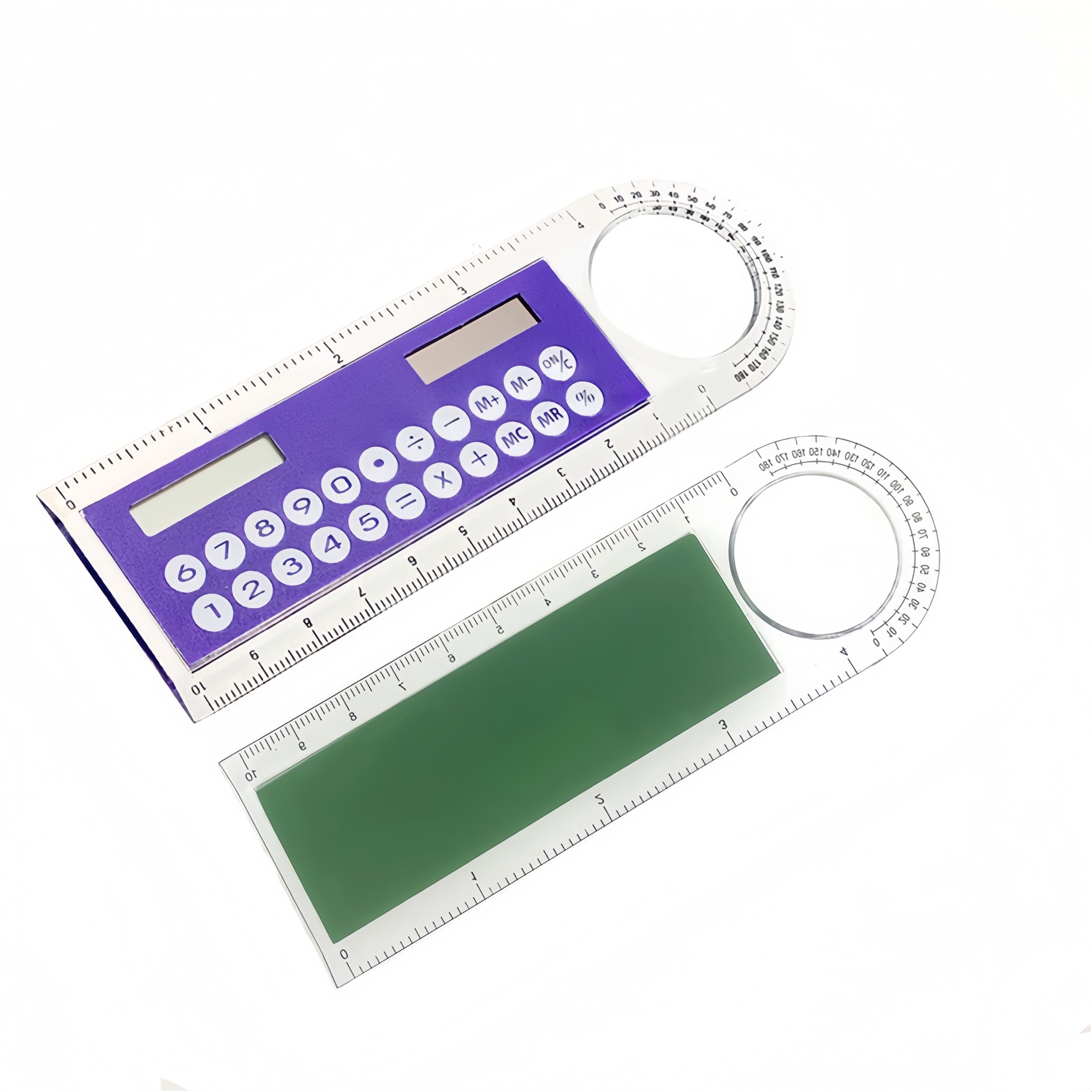 Solar-Powered Magnifying Glass Calculator Ruler