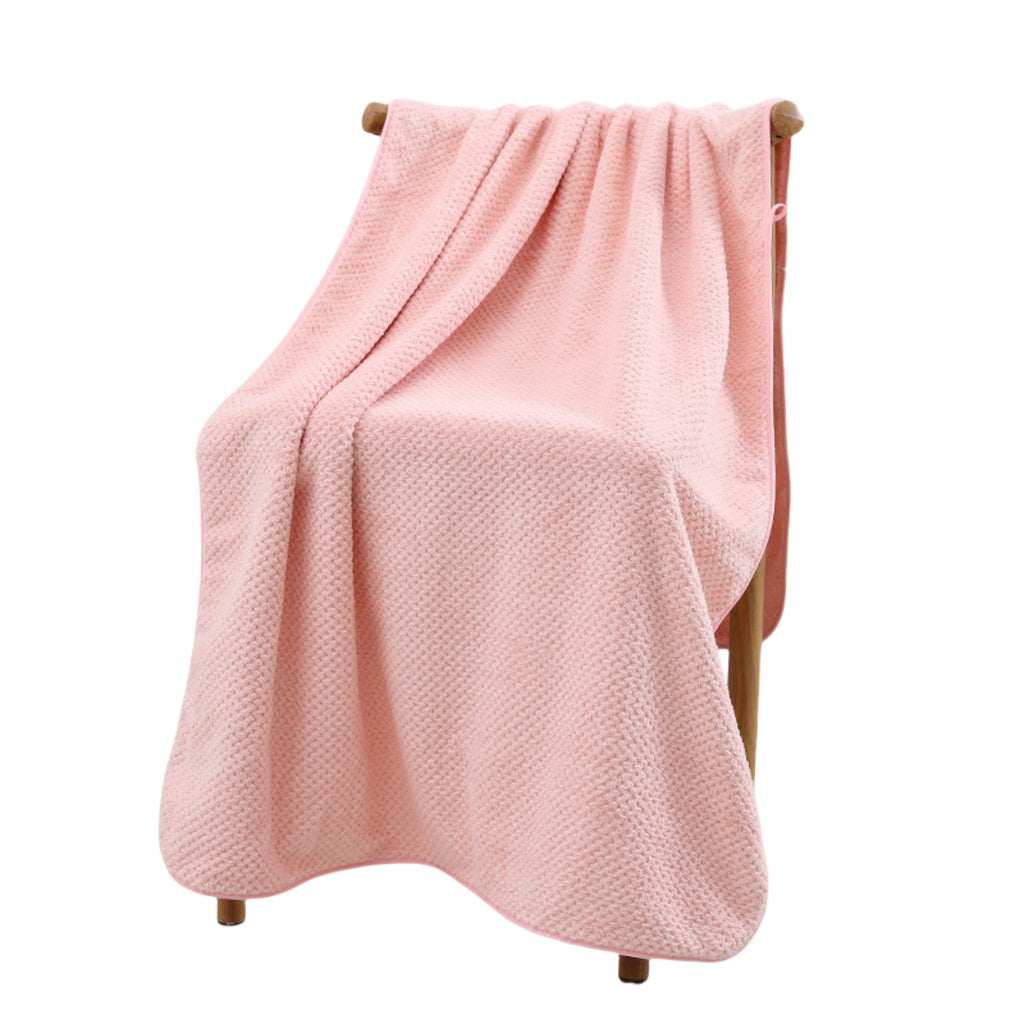 Coral Velvet Bath Towel