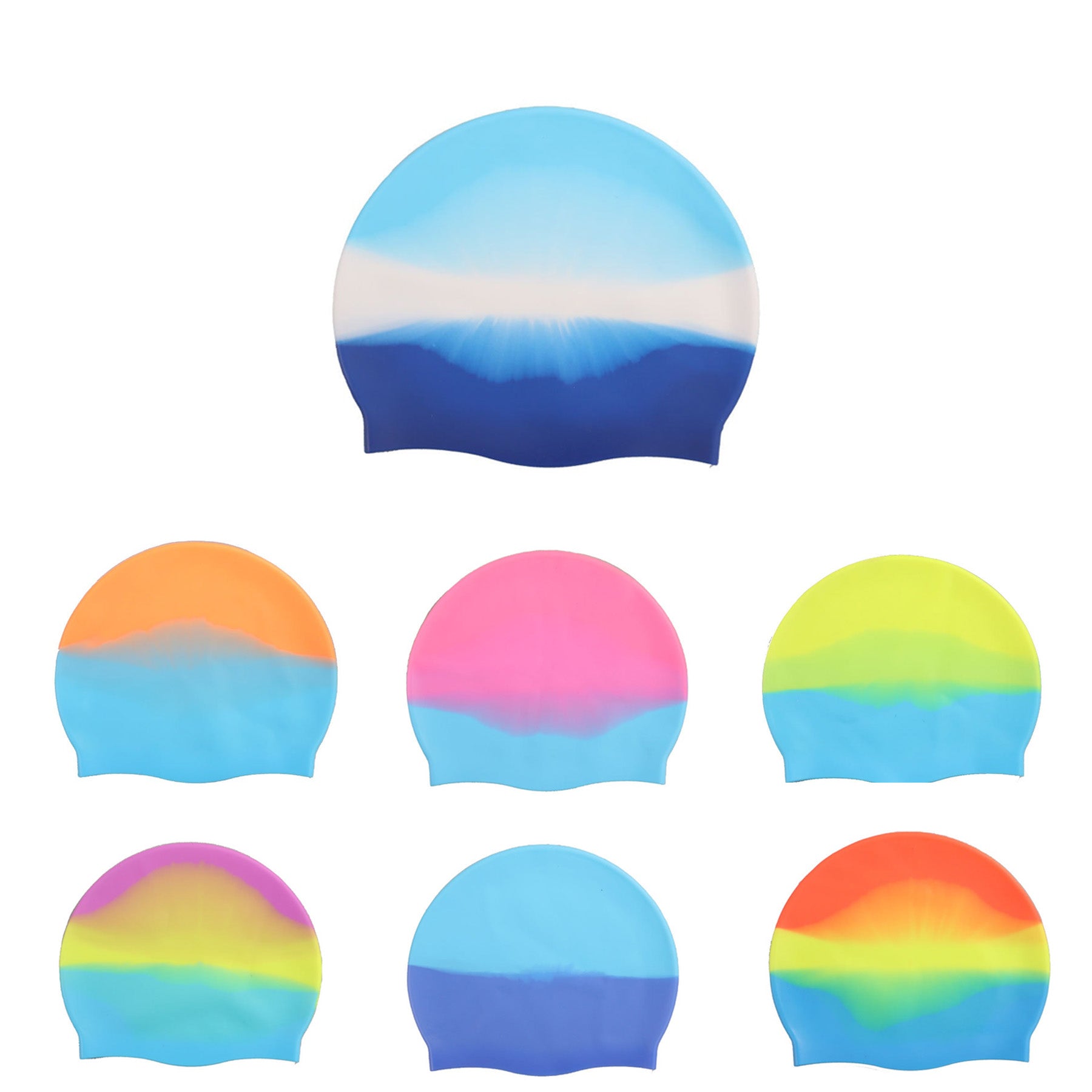 Iridescent Silicone Swim Cap