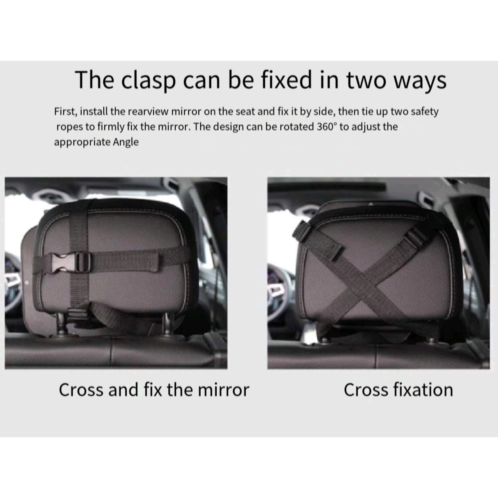 360° Rotatable Wide - Angle Baby Car Seat Observation Mirror