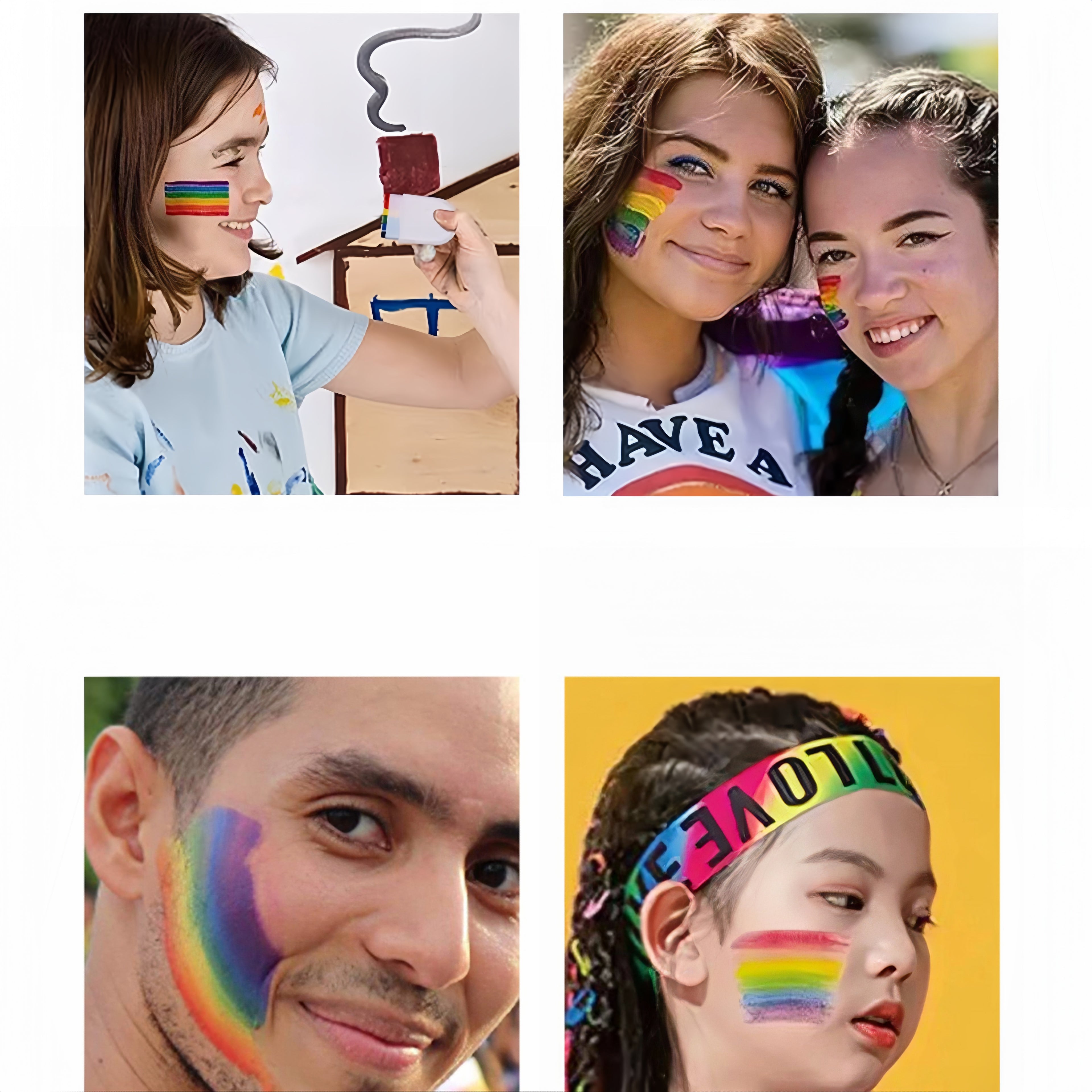 6-Color Rainbow Face Painting Crayons