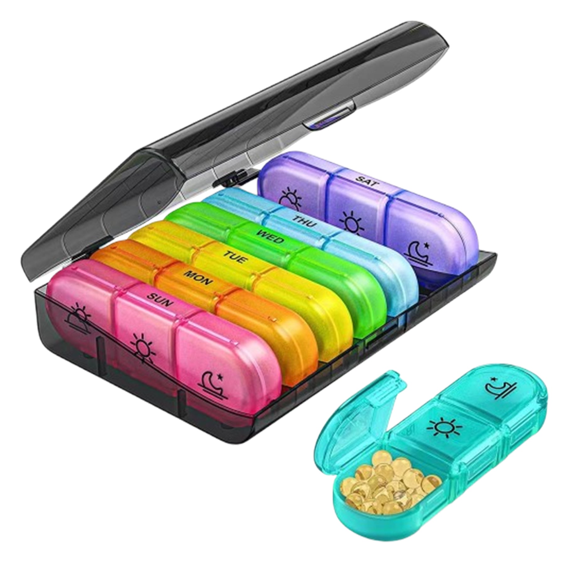 Weekly Pill Organizer Medicine Container