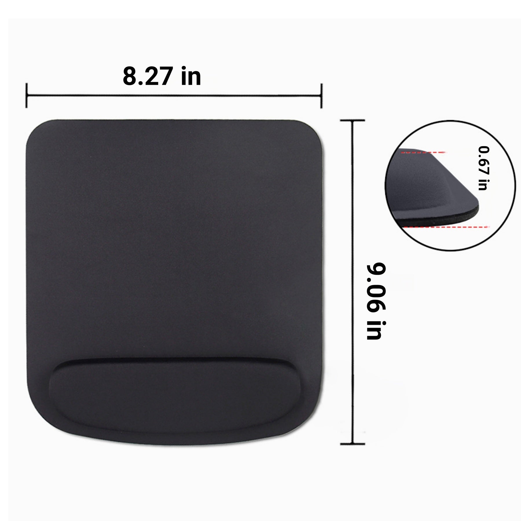 Square Mouse Pad With EVA Wrist Rest