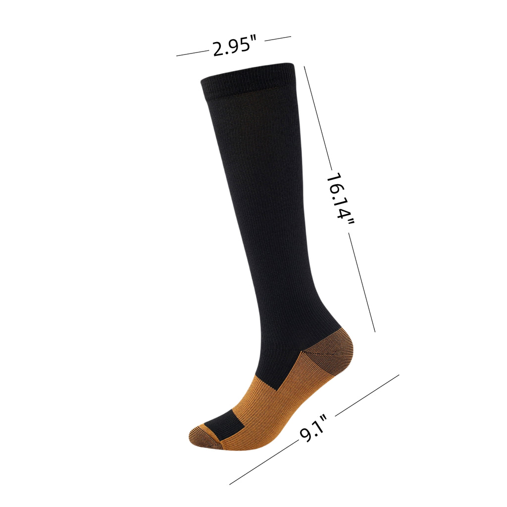 Copper Nylon High Elasticity Long Tube Compression Socks