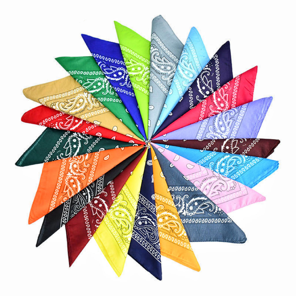 22" Bandanas With Stock Paisley Pattern