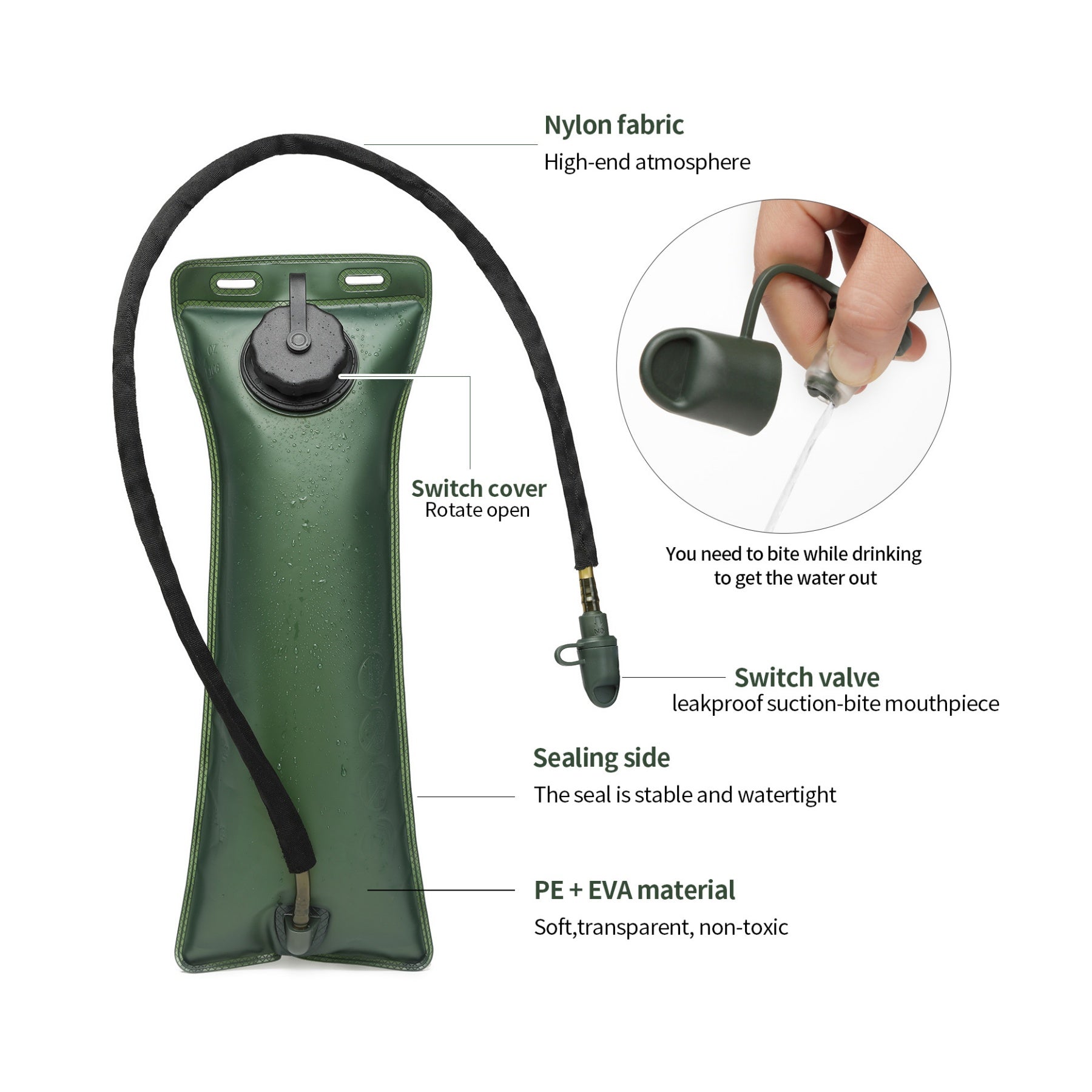 Lightweight Hydration Backpack With 3 Liter Water Bladder