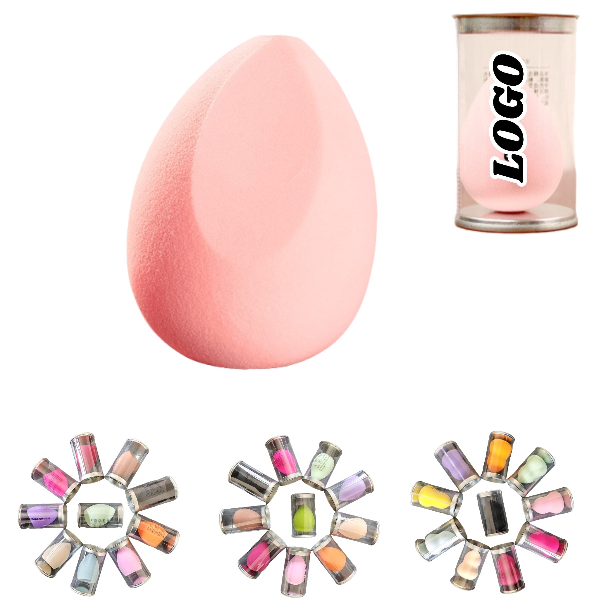 Non Absorbent Beauty Sponge Set Multi Shape Wet Dry Use