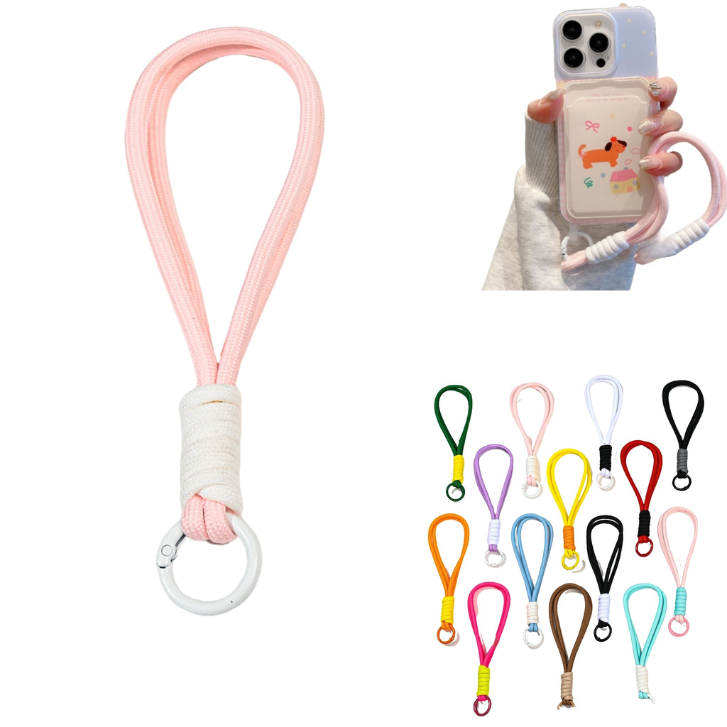 Two Tone Woven Lanyard Phone Keychain & Cup Use For Daily