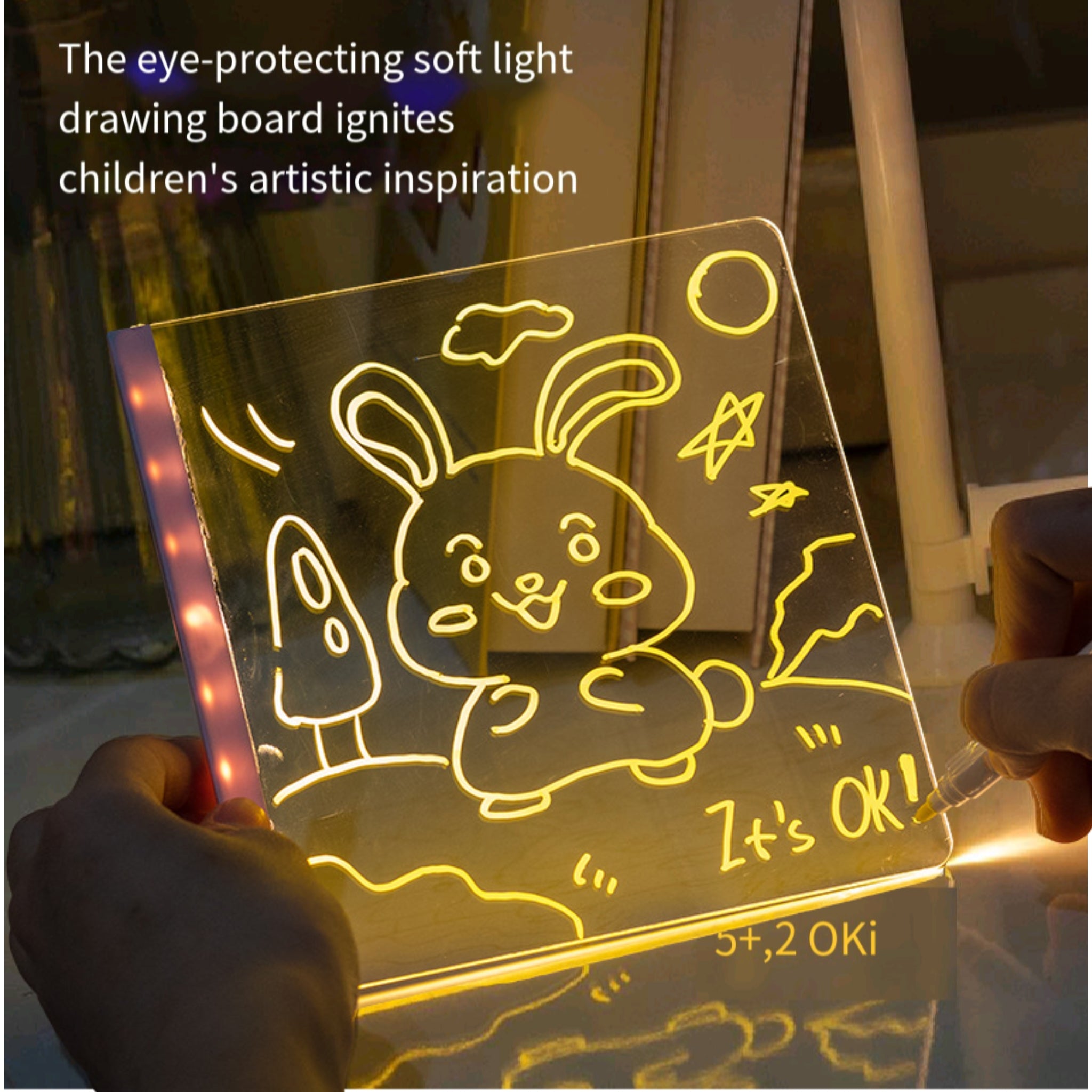 Kids Light Up 2 - Sided Acrylic Drawing Table Gift