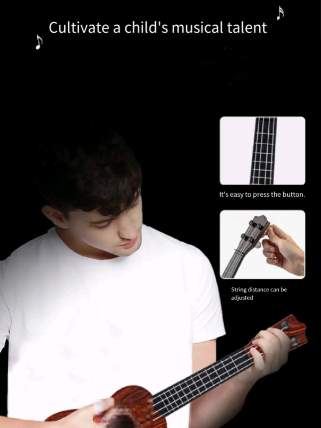 Toddler Ukulele Toy Guitar For Kids Ages 3 To 5 STEAM Gift