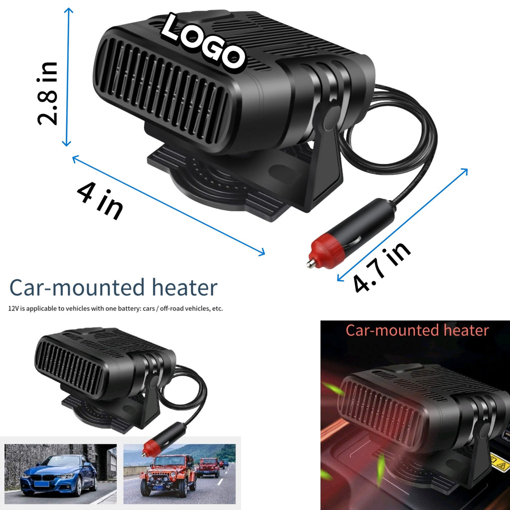 12V Car Heater Dual Heat Quick Defroster Demist Windshield