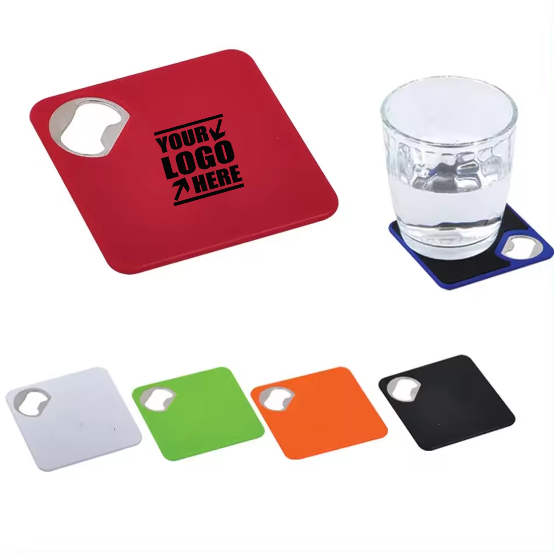 Square Coaster Bottle Opener