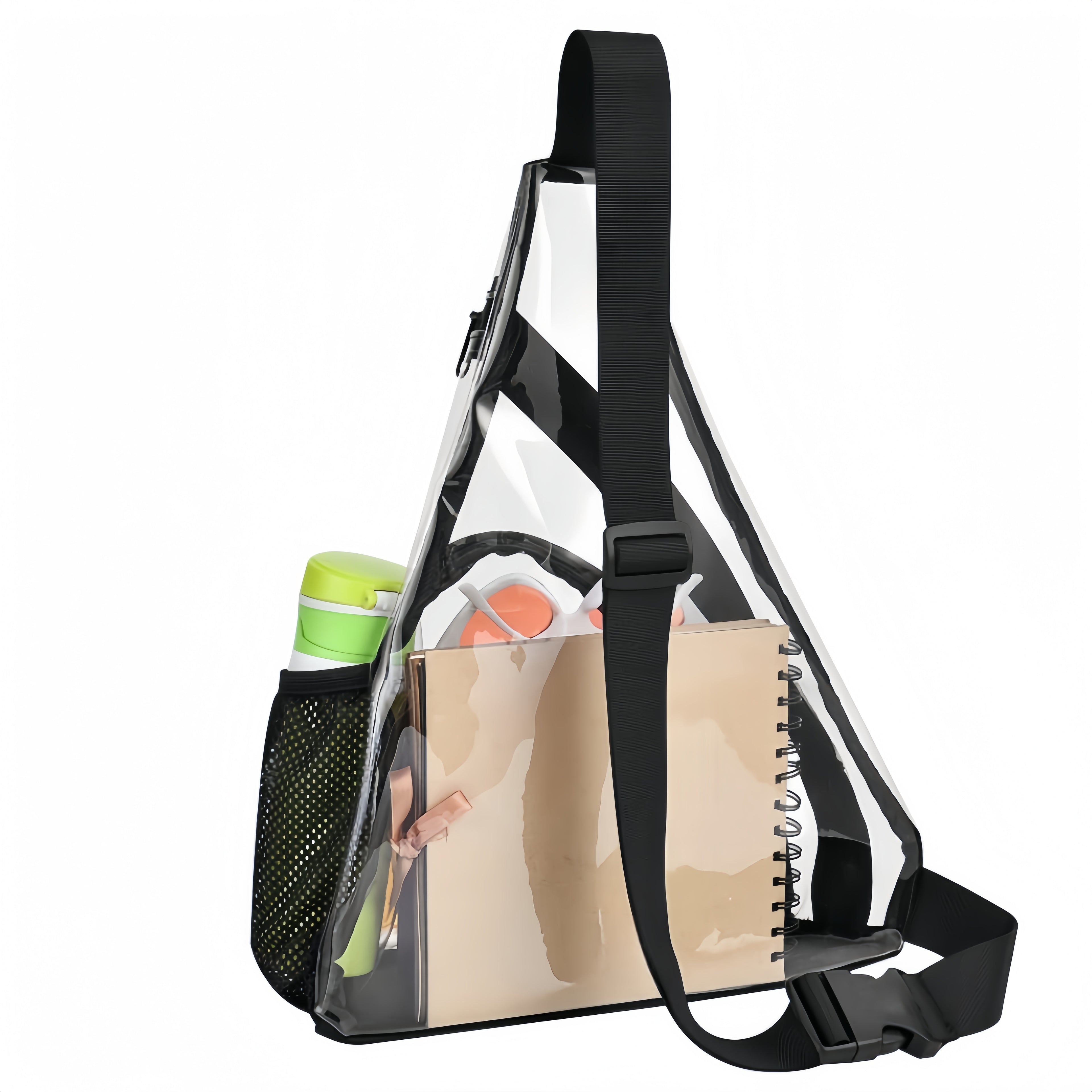 Pvc Transparent Triangular Single-Shoulder Crossbody Bag