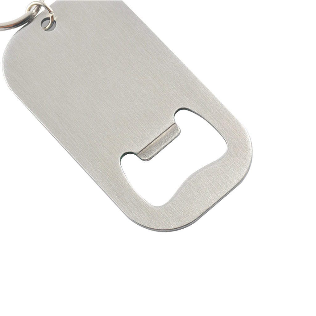 Stainless Steel Flat Beer Bottle Opener Keychain