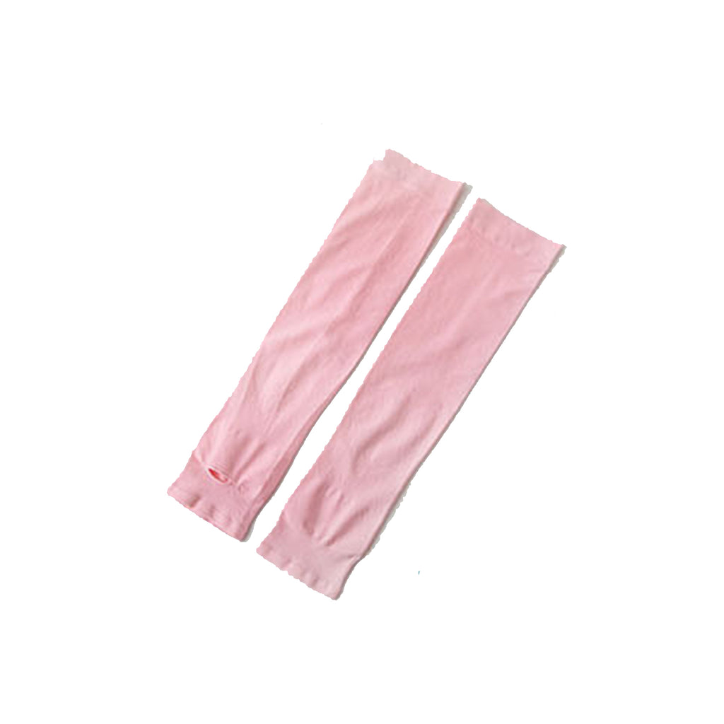 Solid Color Men's and Women's Ice Silk Sleeves for Summer UV Protection
