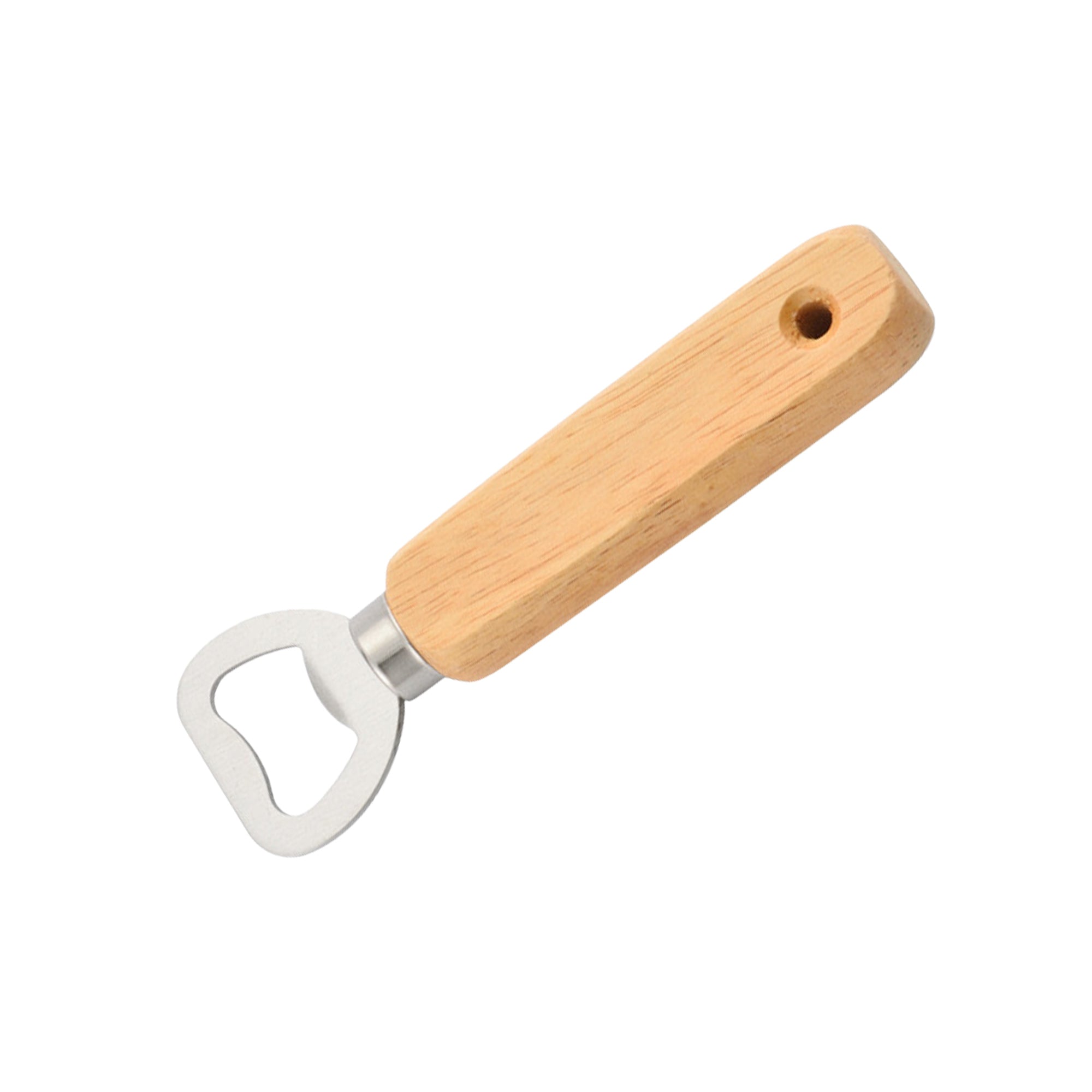 Wooden-Handle Stainless Steel Beer Opener