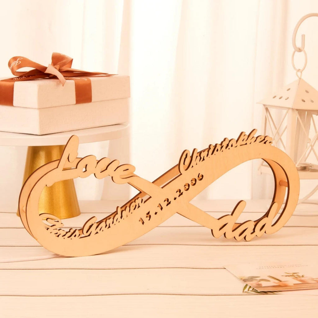 Personalized USB LED Night Light Custom Wooden Wall Lamp