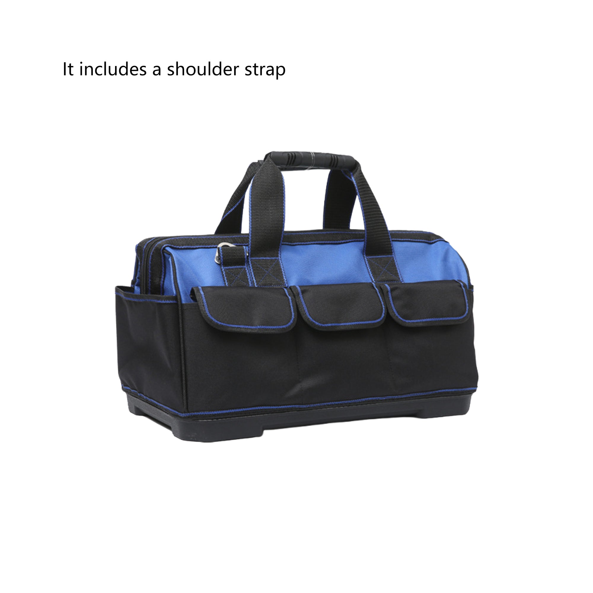 Tool Bag with Hard Bottom Large Capacity for Electrician