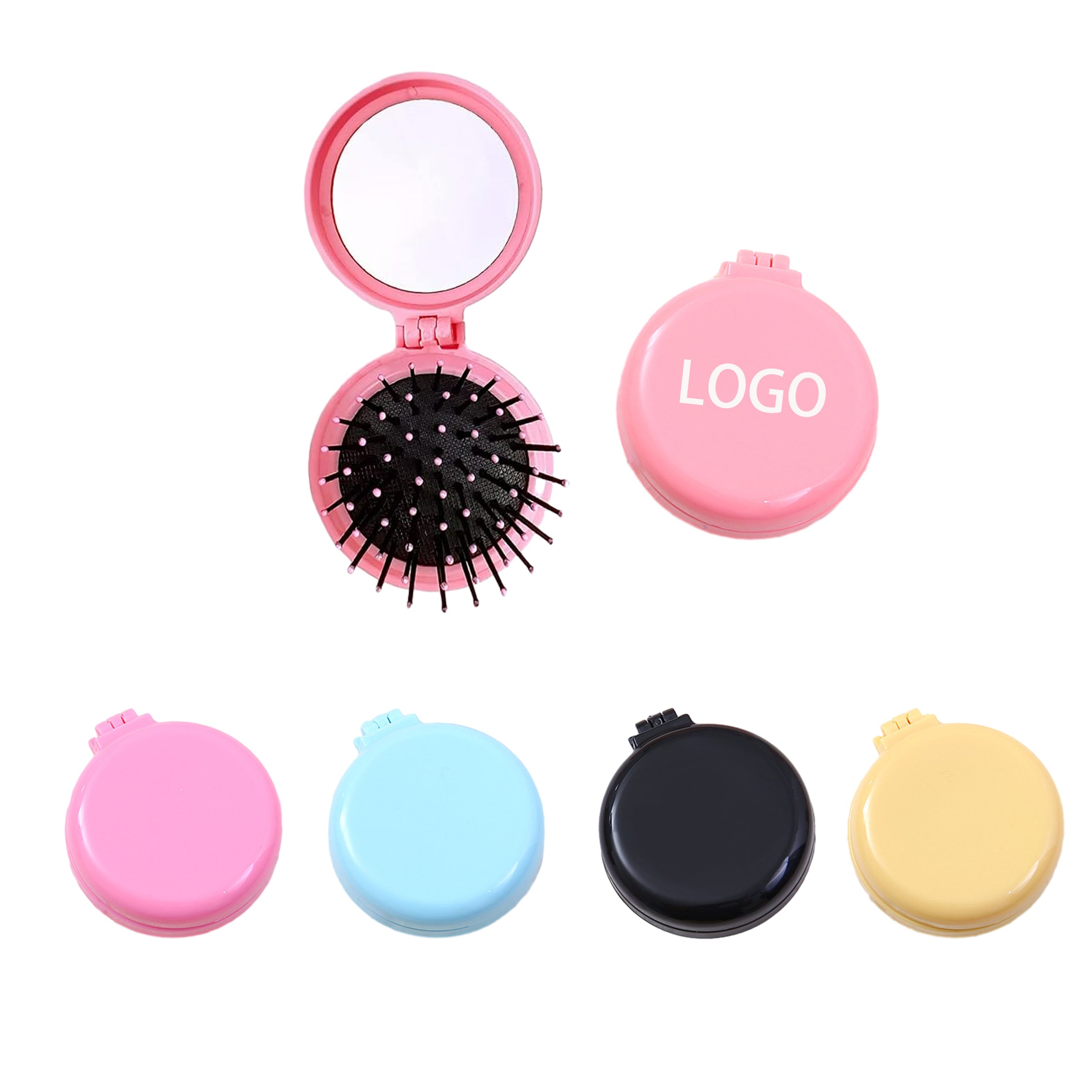 Travel Hair Brush With Mirror