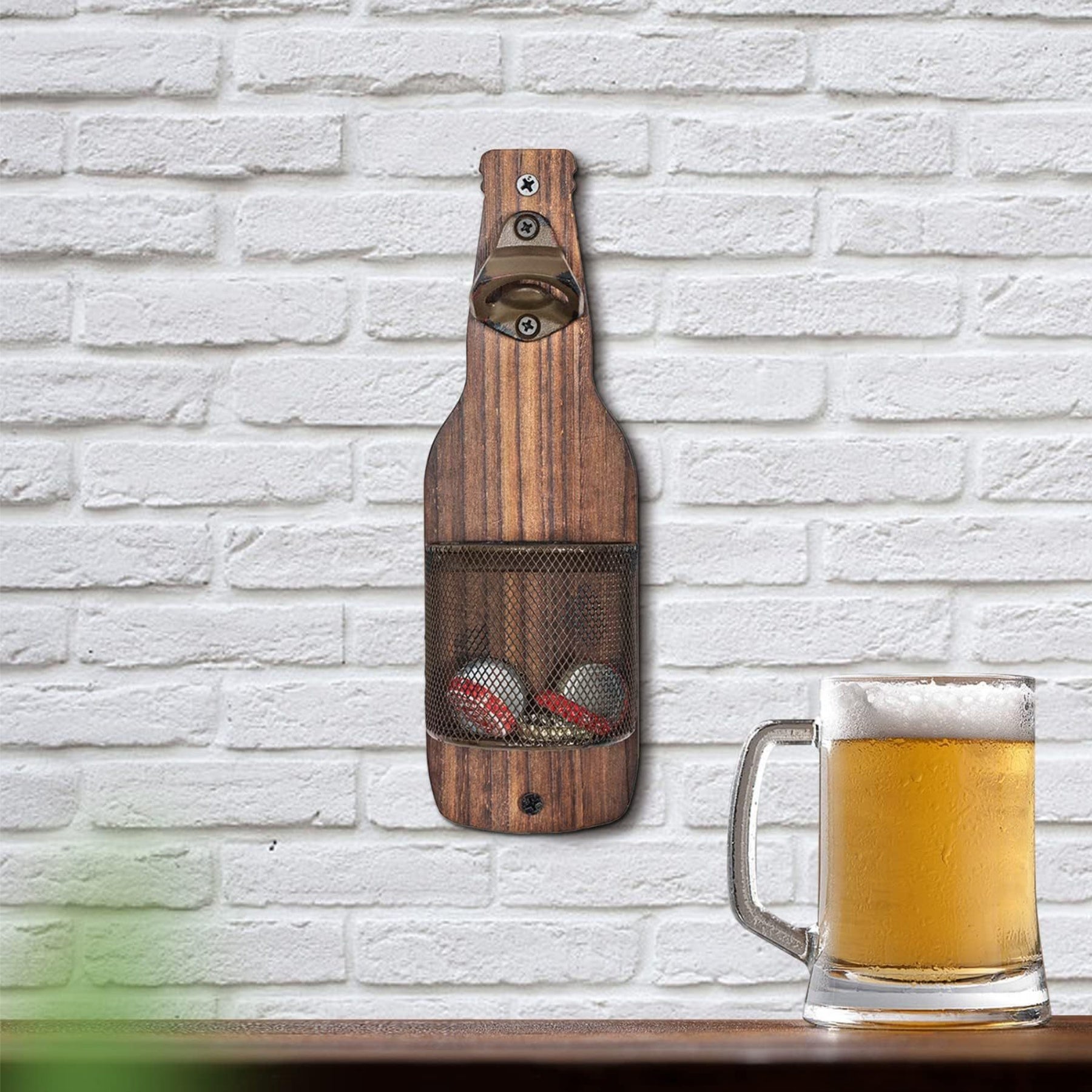 Wall-Mounted Bottle Cap Storage Basket