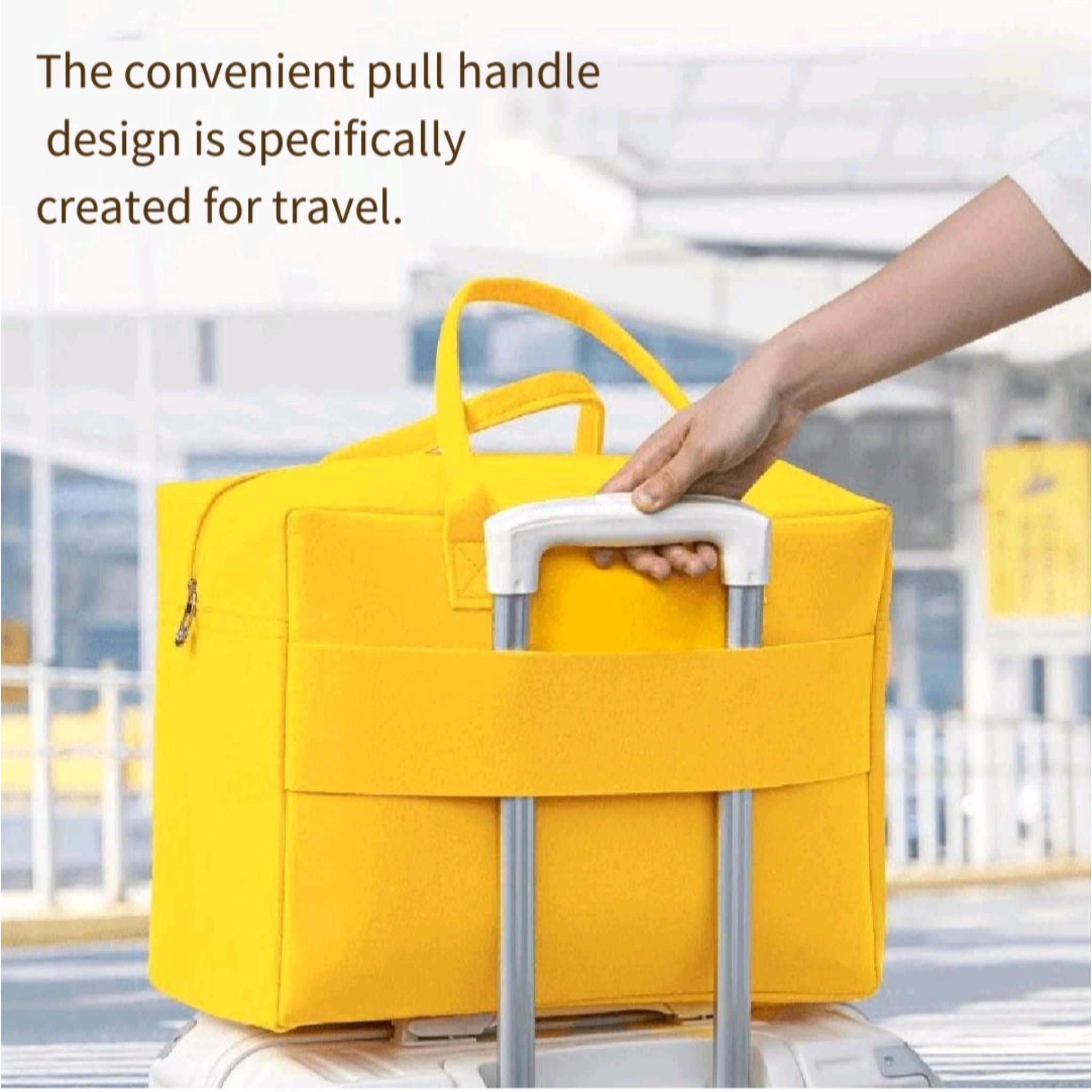 Large Capacity Felt Cartoon Travel Organizer Tote Bag
