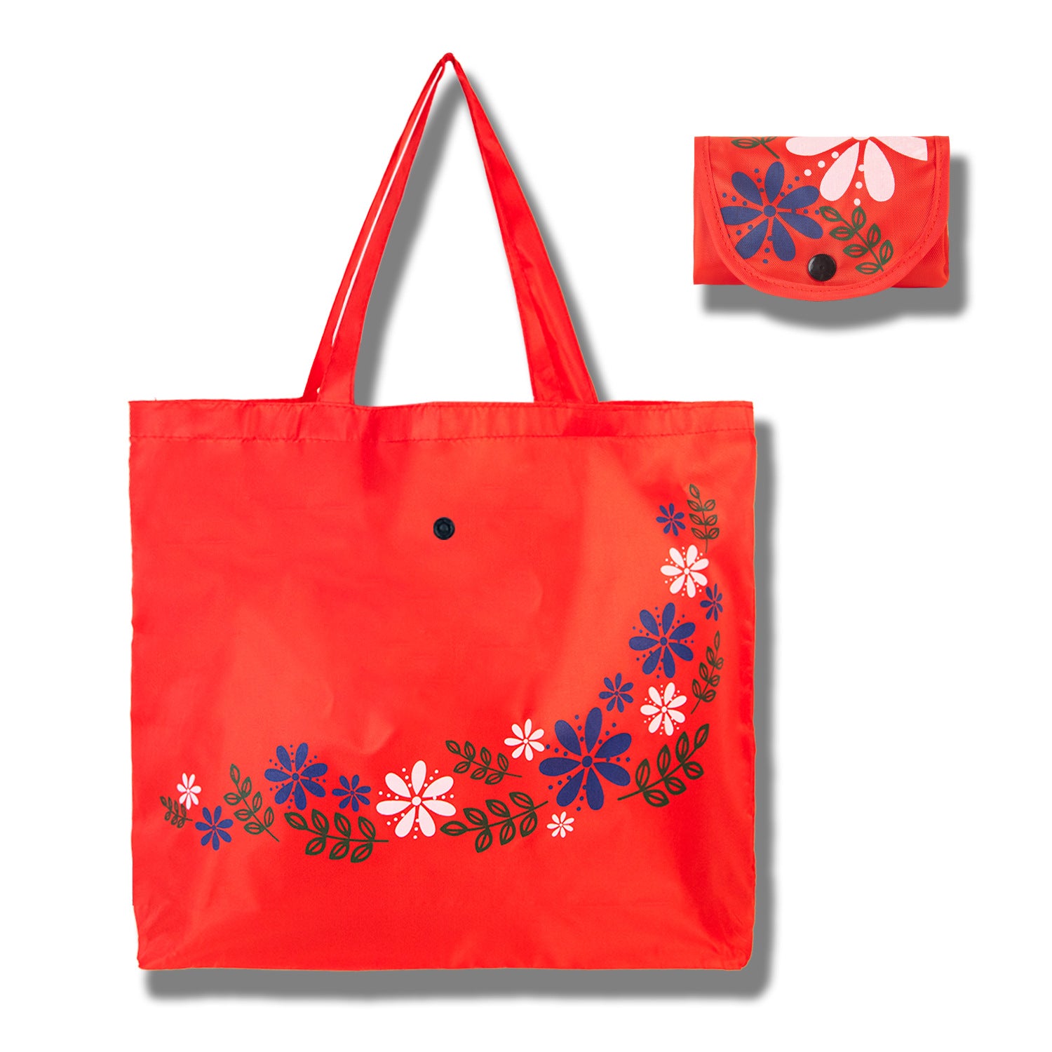 Oxford Cloth Foldable Flower Tote Shopping Bag