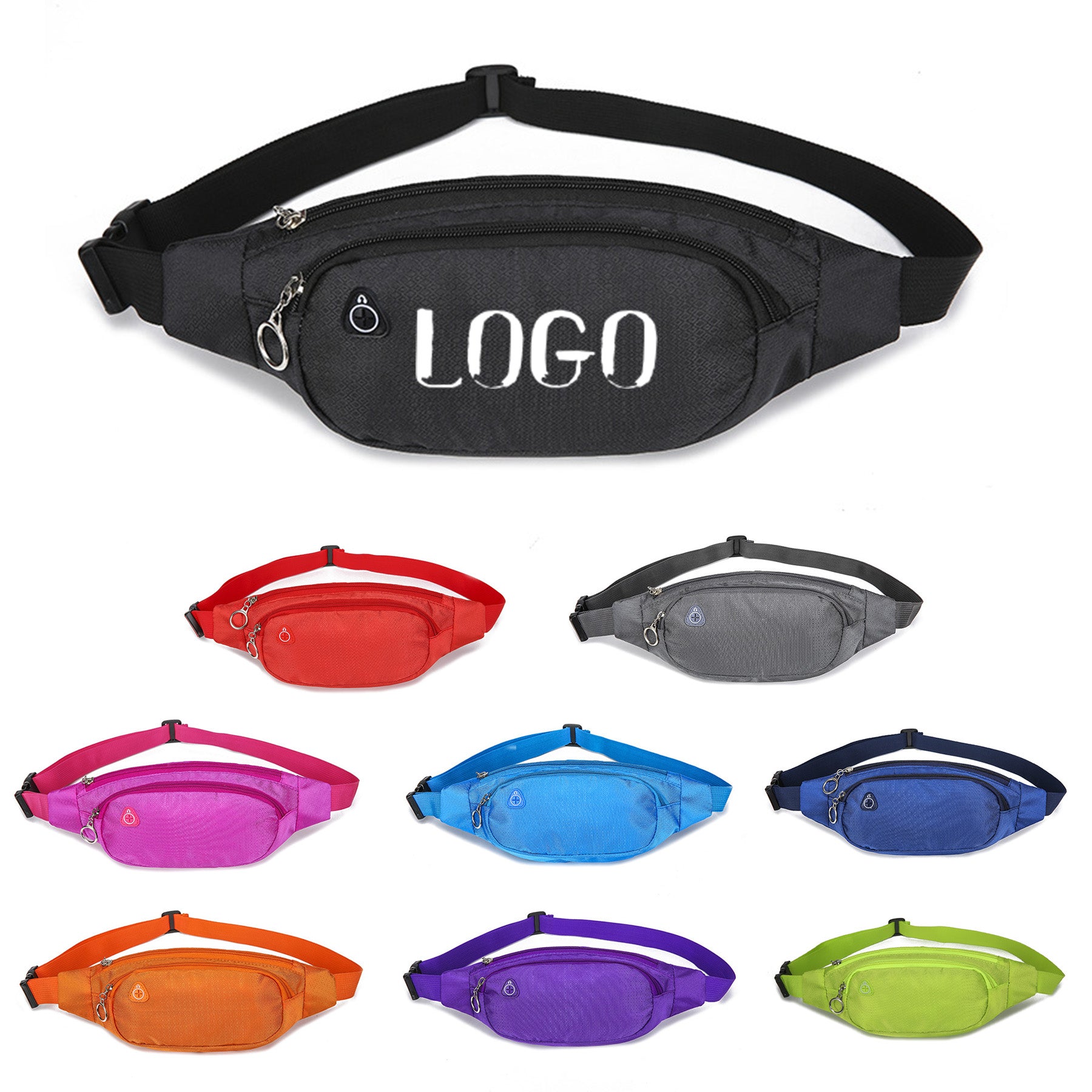 Sports Fanny Pack Crossbody Bag With Earphone Hole